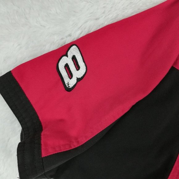 Dale‎ Earnhardt Jr Mens Shirt Button Up Chase Authentics Red Short Sleeve 8 L - Picture 5 of 15